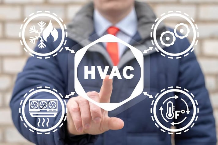 hvac-graphic-with-seasonal-symbols-and-a-person-in-the-background hvac-graphic-with-seasonal-symbols-and-a-person-in-the-background